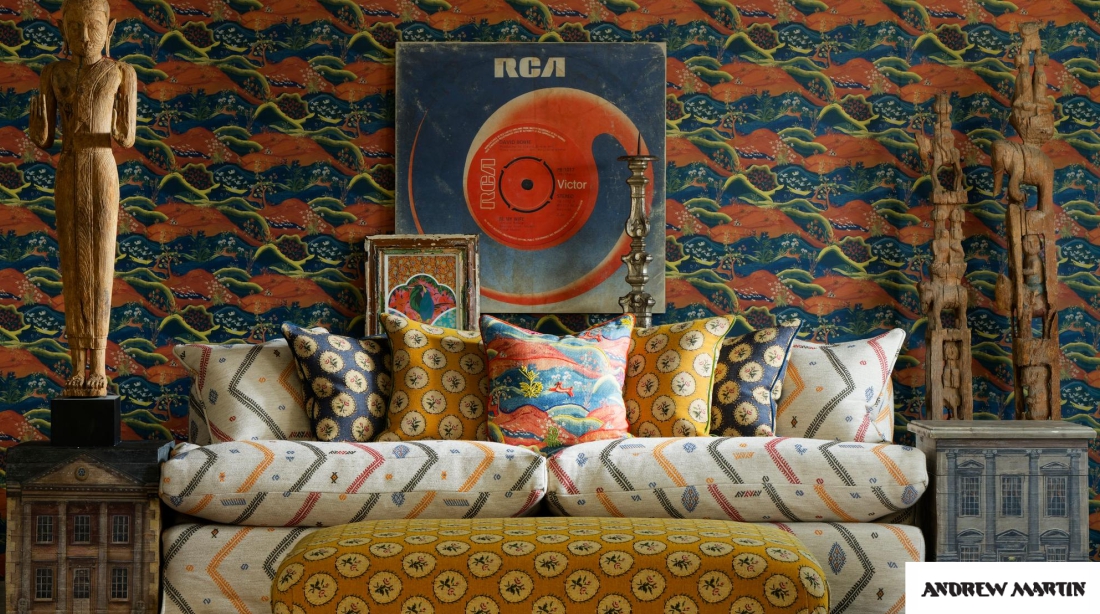 Andrew Martin luxury wallpaper and designer upholstery collection for high end interiors in India